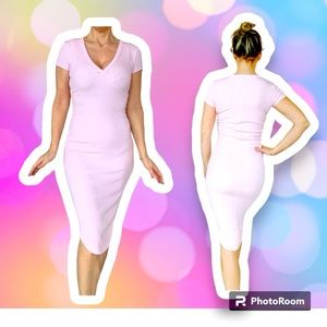 Wilfred Free People Pink Dress. XS.Hardly Worn.  Stretchy ribbed Modol/Elastane.